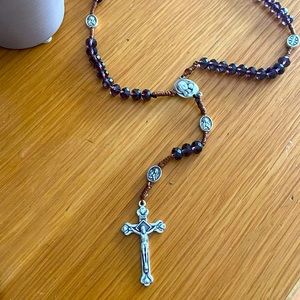 Purple handmade Rosary !